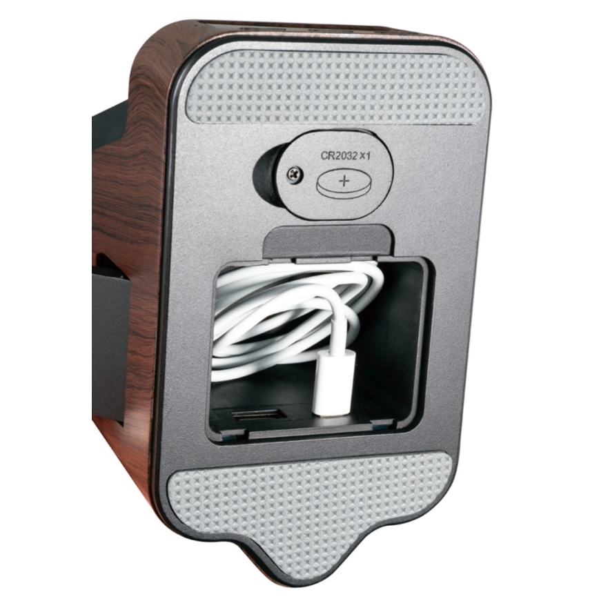 LED+CCT regulējama galda lampa ar bezvadu QI uzlādi IDEAL LED/8W/230V 2700/4000/5000K brūna