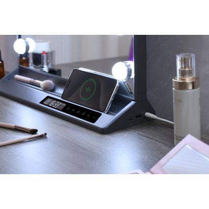 Dimējams LED grima spogulis HOLLYWOOD LED/18W/230V 3000/4200/6000K pelēks