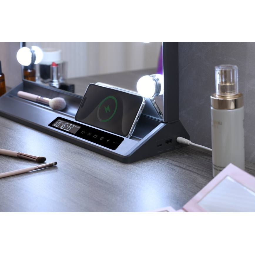 Dimējams LED grima spogulis HOLLYWOOD LED/18W/230V 3000/4200/6000K pelēks