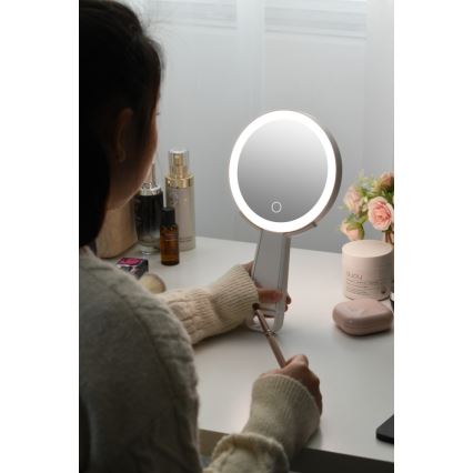 Immax 09103L - LED+CCT ar regulējamu spilgtumu kosmētikas spogulis SWEET LED/3W/5V balts