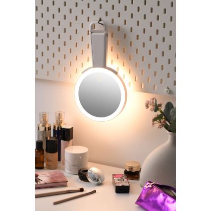 Immax 09103L - LED+CCT ar regulējamu spilgtumu kosmētikas spogulis SWEET LED/3W/5V balts