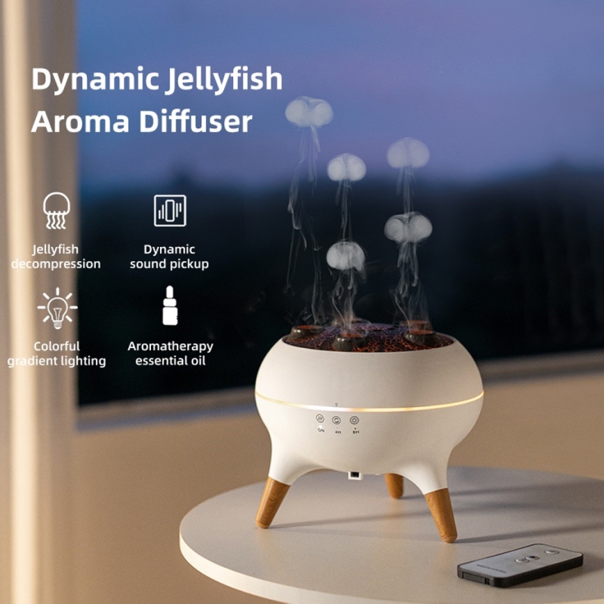 Immax 09104L - Aroma difuzors un gaisa mitrinātājs JELLYFISH LED/11W/5V