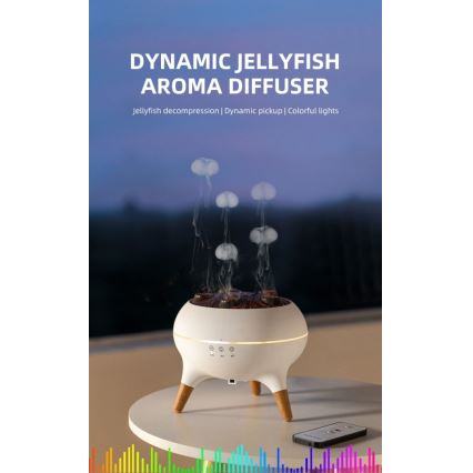 Immax 09104L - Aroma difuzors un gaisa mitrinātājs JELLYFISH LED/11W/5V