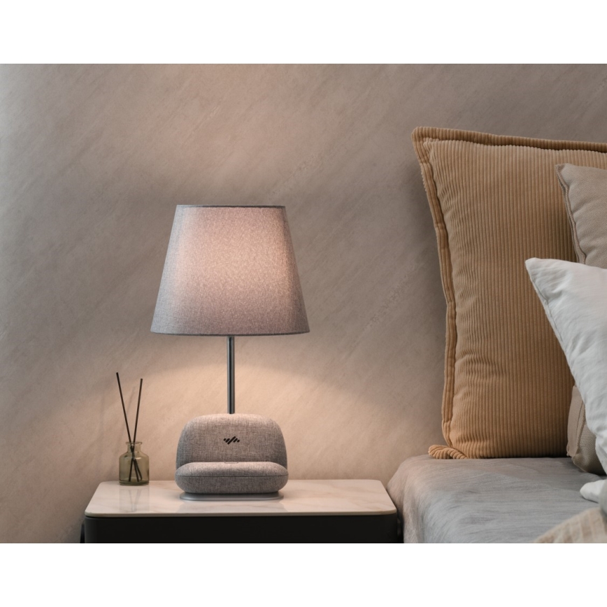 SOFA LED aptumšojama galda lampa ar Qi bezvadu uzlādi, 6W/230V, pelēka