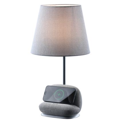 SOFA LED aptumšojama galda lampa ar Qi bezvadu uzlādi, 6W/230V, pelēka