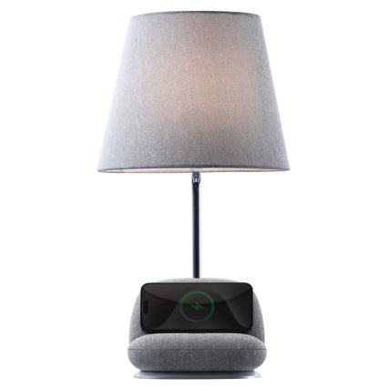 SOFA LED aptumšojama galda lampa ar Qi bezvadu uzlādi, 6W/230V, pelēka