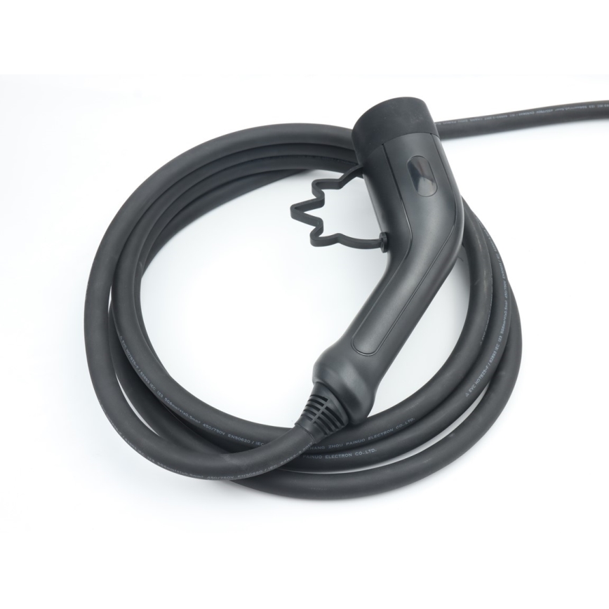 Immax - Pārnēsājama EV uzlādes stacija elektroautomobiļiem AC Type 2 16A/380V 11kW + 230V spraudnis 5m Tuya Wi‑Fi