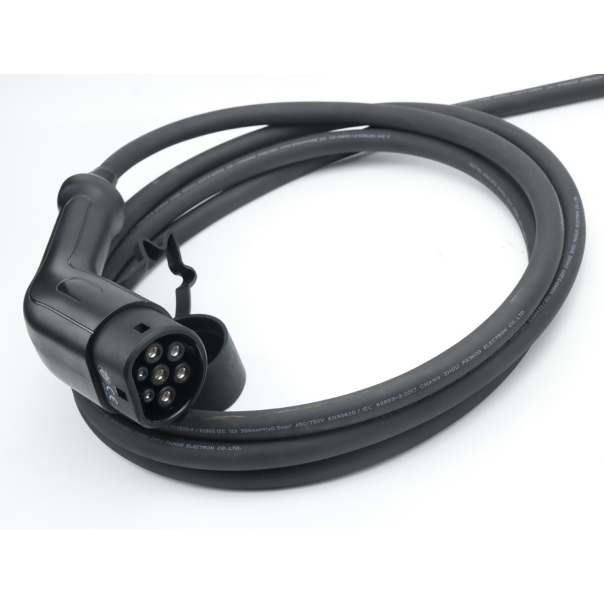 Immax - Pārnēsājama EV uzlādes stacija elektroautomobiļiem AC Type 2 16A/380V 11kW + 230V spraudnis 5m Tuya Wi‑Fi