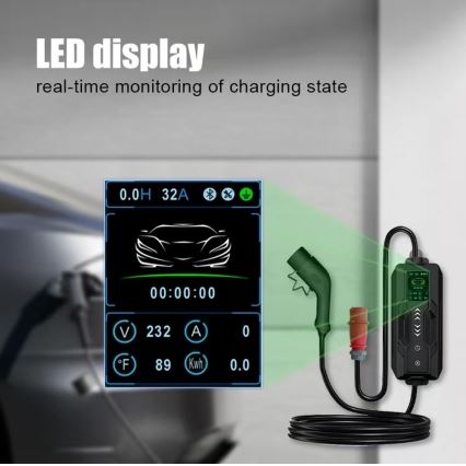 Immax - EV ceļojumu uzlādes stacija elektromobiļiem AC Type 2 16A/380V 11kW + spraudnis 230V, 3,7kW 5m + apvalks