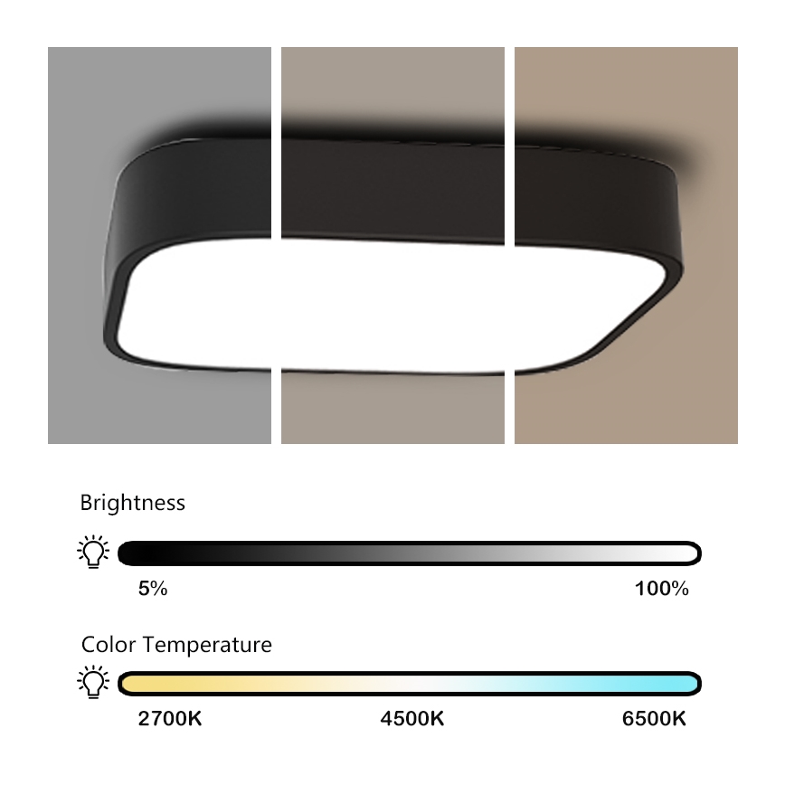 Immax NEO 07039L - LED Aptumšojama griestu lampa RECUADRO LED/56W/230V Tuya + tālvadības pults