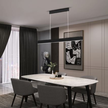 Immax NEO 07076L - LED Aptumšojama lustra ar auklu melna LISTON LED/18W/230V Tuya + tālvadības pults