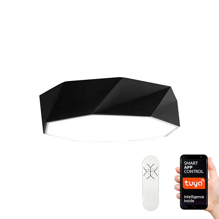 Immax NEO 07130-B40 - LED SMART Aptumšojama grietsu lampa DIAMANTE melna LED/31W/230V + tālvadības pults 40cm Tuya ZigBee