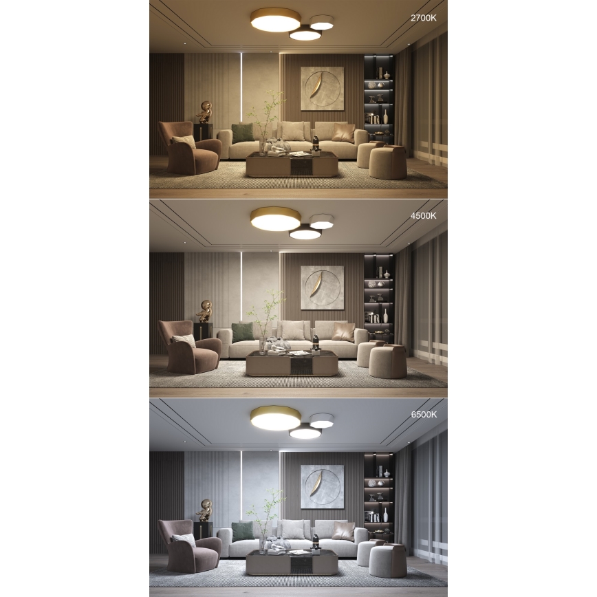 Immax NEO 07130-B60 - LED SMART Aptumšojama grietsu lampa DIAMANTE melna LED/43W/230V + tālvadības pults 60cm Tuya ZigBee