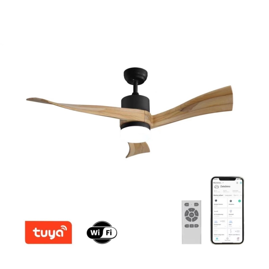 Immax NEO 07136-B - LED Griestu ventilators SOFISTICADO LED/18W/230V ozols Wi-Fi Tuya + tālvadības pults