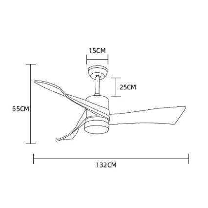Immax NEO 07136-B - LED Griestu ventilators SOFISTICADO LED/18W/230V ozols Wi-Fi Tuya + tālvadības pults