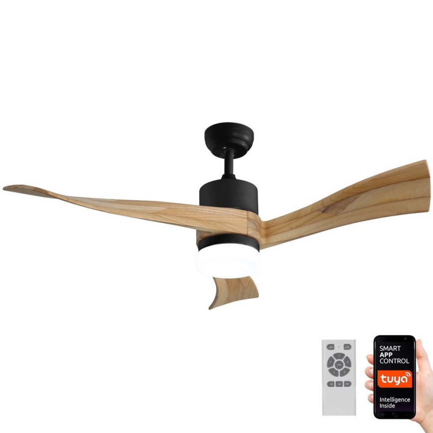 Immax NEO 07136-B - LED Griestu ventilators SOFISTICADO LED/18W/230V ozols Wi-Fi Tuya + tālvadības pults