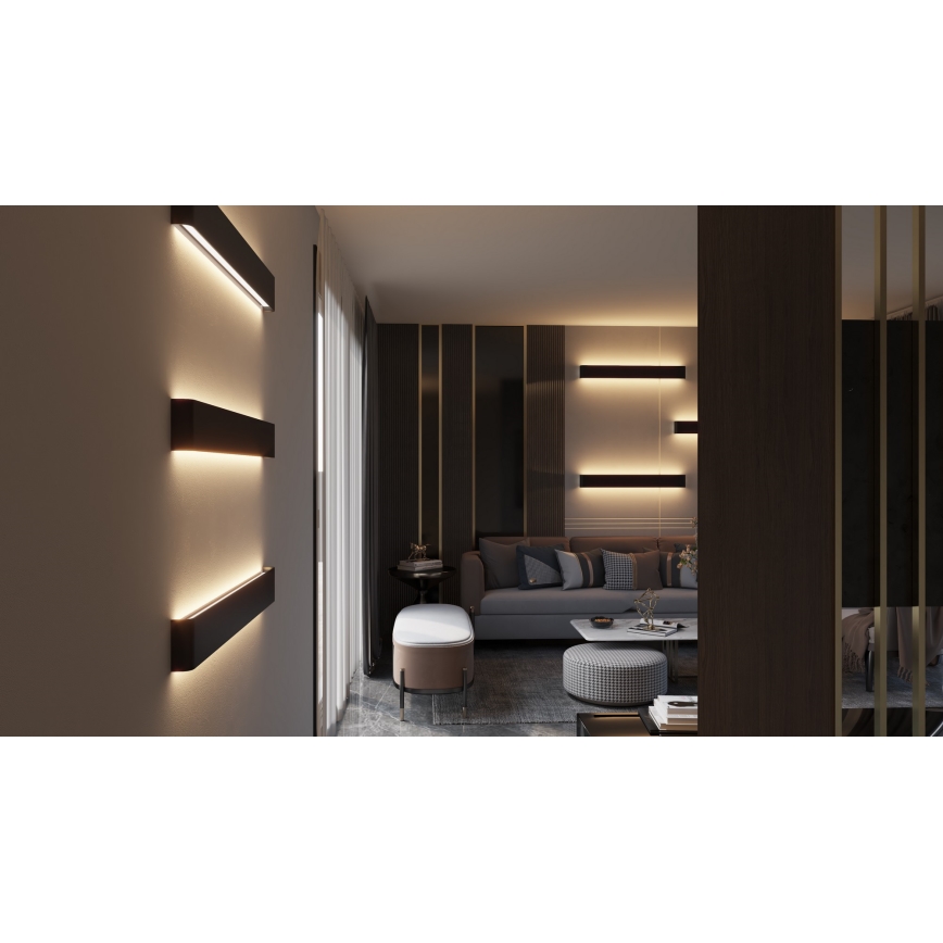 Immax NEO 07137-B - LED SMART Sienas lampa LINEA melna LED/40W/230V + TP 76 cm Tuya ZigBee