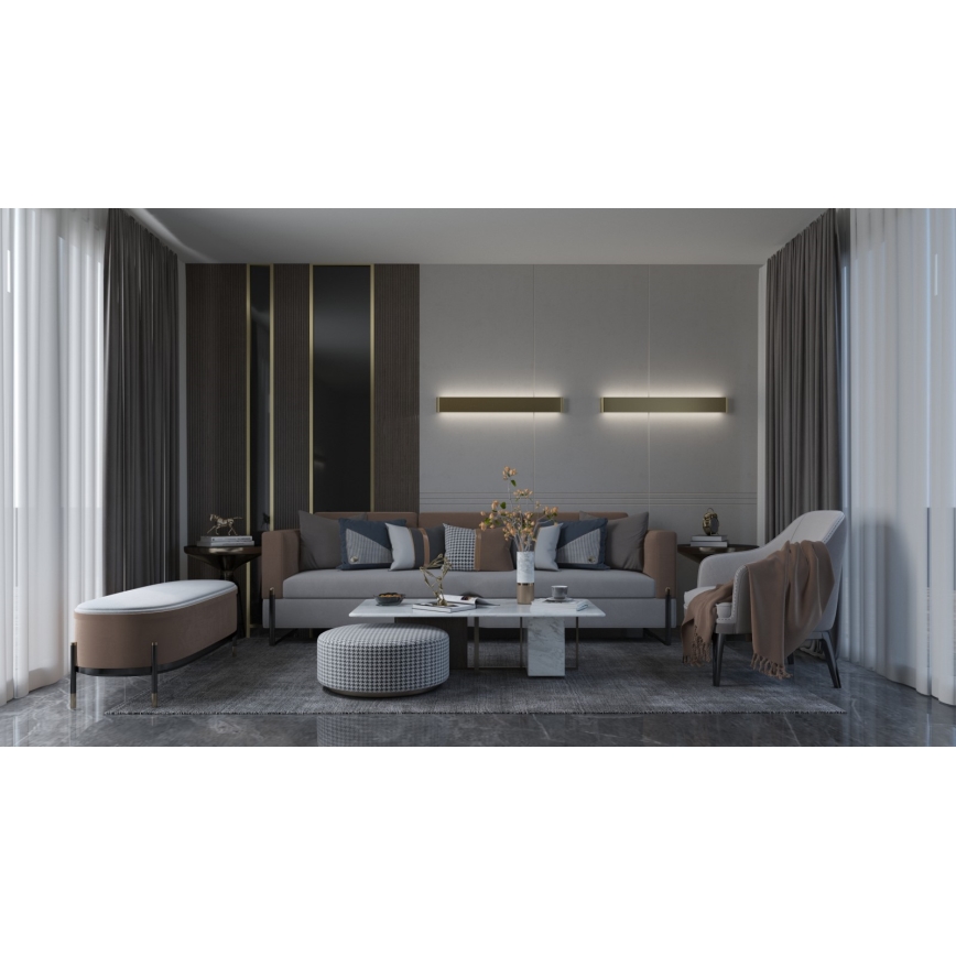 Immax NEO 07137-G - LED SMART Sienas lampa LINEA zeltains LED/40W/230V + TP 76 cm Tuya ZigBee