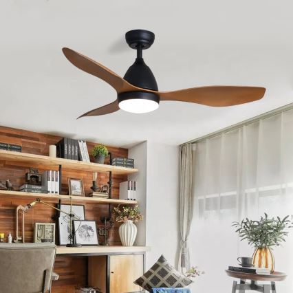 Immax NEO 07141-B - LED griestu ventilators NEO LITE FRESCO LED/18W/230V Tuya Wi-Fi melns/brūns ar tālvadības pulti