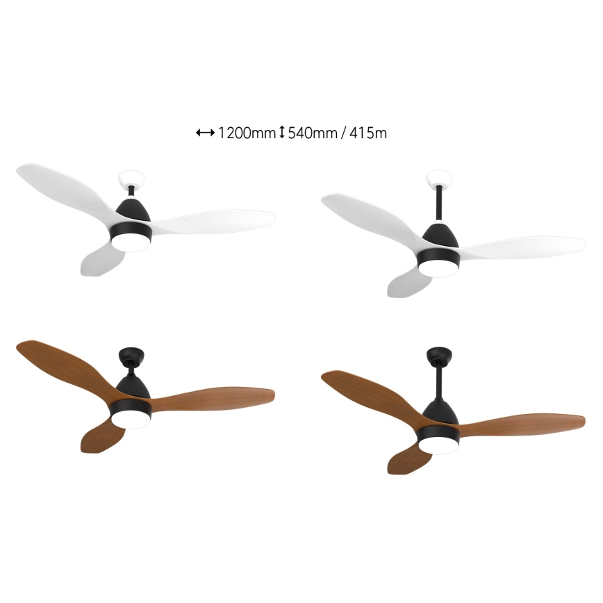 Immax NEO 07141-B - LED Griestu ventilators NEO LITE FRESCO LED/18W/230V Tuya Wi-Fi melna/brown+ tālvadības pults