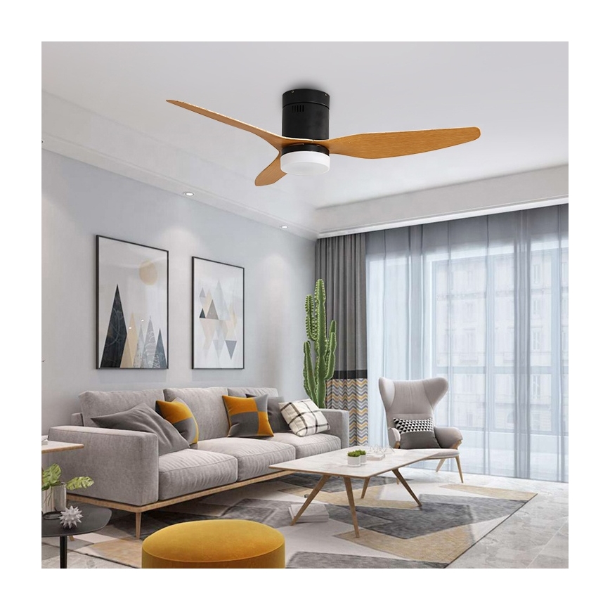 Immax NEO 07142-B - LED Griestu ventilators NEO LITE VENTO LED/18W/230V Tuya Wi-Fi melns/koks + tālvadības pults