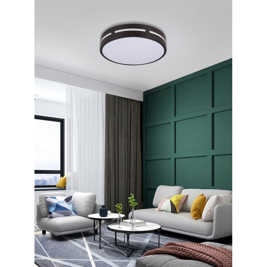 Immax NEO 07152-B30 - LED Aptumšojams griestu gaismeklis NEO LITE PERFECTO LED/24W/230V Wi-Fi Tuya black + tālvadības pults