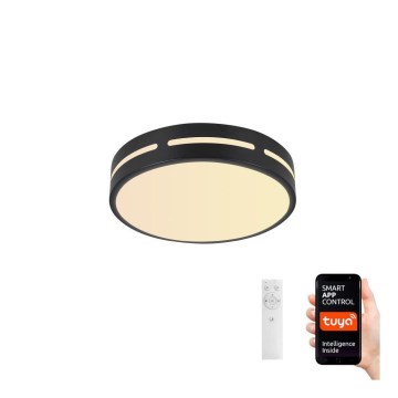 Immax NEO 07152-B40 - LED Aptumšojams griestu gaismeklis NEO LITE PERFECTO LED/24W/230V Wi-Fi Tuya black + tālvadības pults