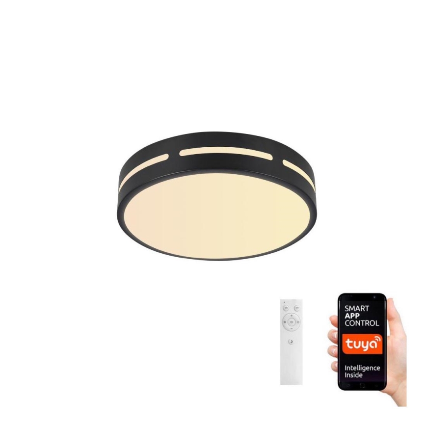 Immax NEO 07152-B40 - LED Aptumšojams griestu gaismeklis NEO LITE PERFECTO LED/24W/230V Wi-Fi Tuya black + tālvadības pults