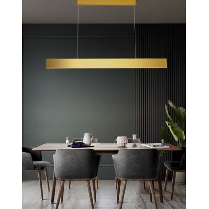 Immax NEO 07157-G120X - LED RGB+CCTW Aptumšojuma lustra ar auklu MILANO LED/40W/230V Tuya zelta