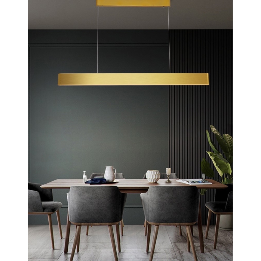 Immax NEO 07157-G120X - LED RGB+CCTW Aptumšojuma lustra ar auklu MILANO LED/40W/230V Tuya zelta