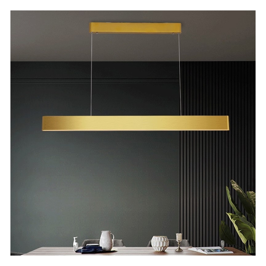Immax NEO 07157-G120X - LED RGB+CCTW Aptumšojuma lustra ar auklu MILANO LED/40W/230V Tuya zelta