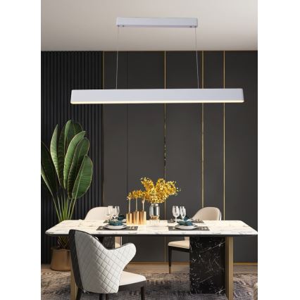 Immax NEO 07157-W120X - LED RGB+CCT Aptumšojuma lustra ar auklu MILANO LED/40W/230V Tuya balta