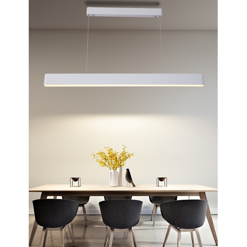 Immax NEO 07157-W120X - LED RGB+CCT Aptumšojuma lustra ar auklu MILANO LED/40W/230V Tuya balta