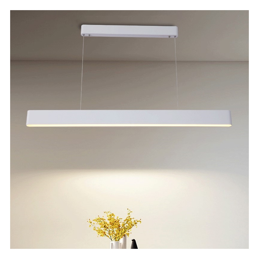 Immax NEO 07157-W120X - LED RGB+CCT Aptumšojuma lustra ar auklu MILANO LED/40W/230V Tuya balta