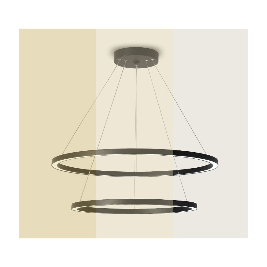 Immax NEO 07158-B80-60 - LED Aptumšojama lustra ar auklu FINO LED/93W/230V Tuya melna + tālvadības pults