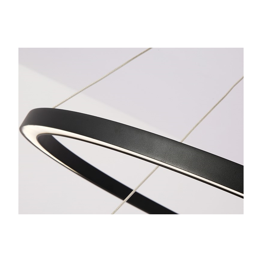 Immax NEO 07158-B80-60 - LED Aptumšojama lustra ar auklu FINO LED/93W/230V Tuya melna + tālvadības pults