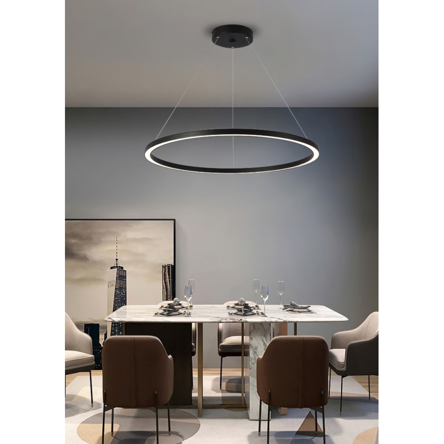 Immax NEO 07158-B80 - LED Aptumšojama lustra ar auklu FINO LED/60W/230V Tuya melna + tālvadības pults