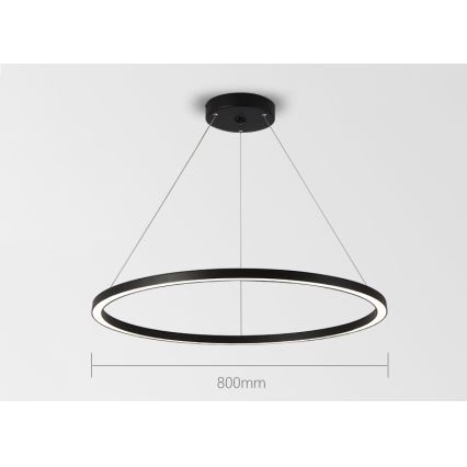 Immax NEO 07158-B80 - LED Aptumšojama lustra ar auklu FINO LED/60W/230V Tuya melna + tālvadības pults