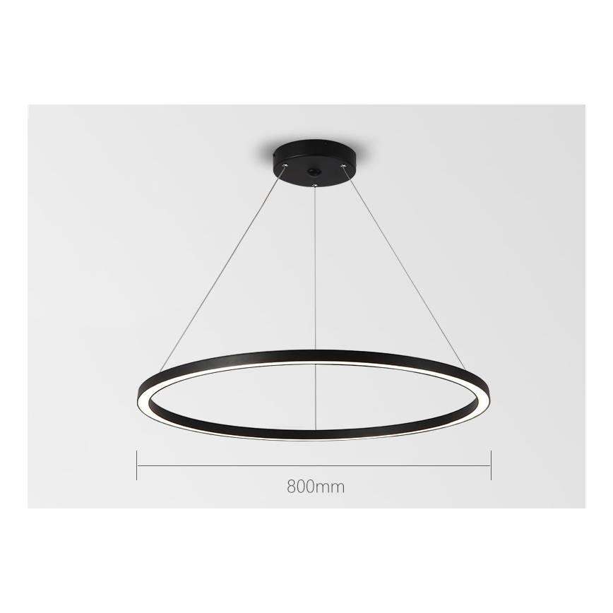 Immax NEO 07158-B80 - LED Aptumšojama lustra ar auklu FINO LED/60W/230V Tuya melna + tālvadības pults