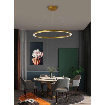 Immax NEO 07159-G80 - LED Aptumšojama lustra ar auklu FINO LED/60W/230V Tuya zelta + tālvadības pults