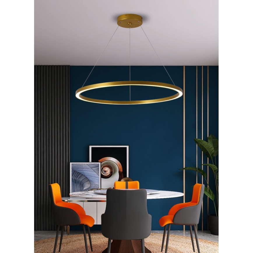 Immax NEO 07159-G80 - LED Aptumšojama lustra ar auklu FINO LED/60W/230V Tuya zelta + tālvadības pults