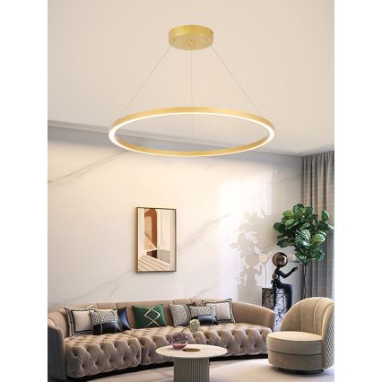 Immax NEO 07159-G80 - LED Aptumšojama lustra ar auklu FINO LED/60W/230V Tuya zelta + tālvadības pults