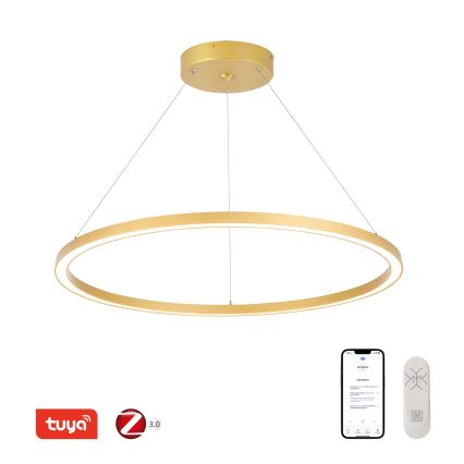 Immax NEO 07159-G80 - LED Aptumšojama lustra ar auklu FINO LED/60W/230V Tuya zelta + tālvadības pults