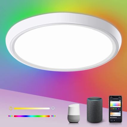 Immax NEO 07164-40 - LED RGB+CCT Aptumšojama griestu lampa NEO LITE TUDO LED/50W/230V Wi-Fi Tuya +tālvadības pults