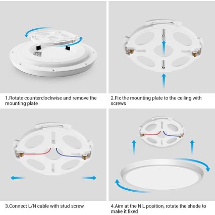 Immax NEO 07164-40 - LED RGB+CCT Aptumšojama griestu lampa NEO LITE TUDO LED/50W/230V Wi-Fi Tuya +tālvadības pults