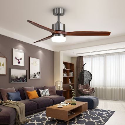 Immax NEO 07165-S - LED griestu ventilators ELEGANTE LED/18W/230V ozola Wi-Fi Tuya + tālvadība