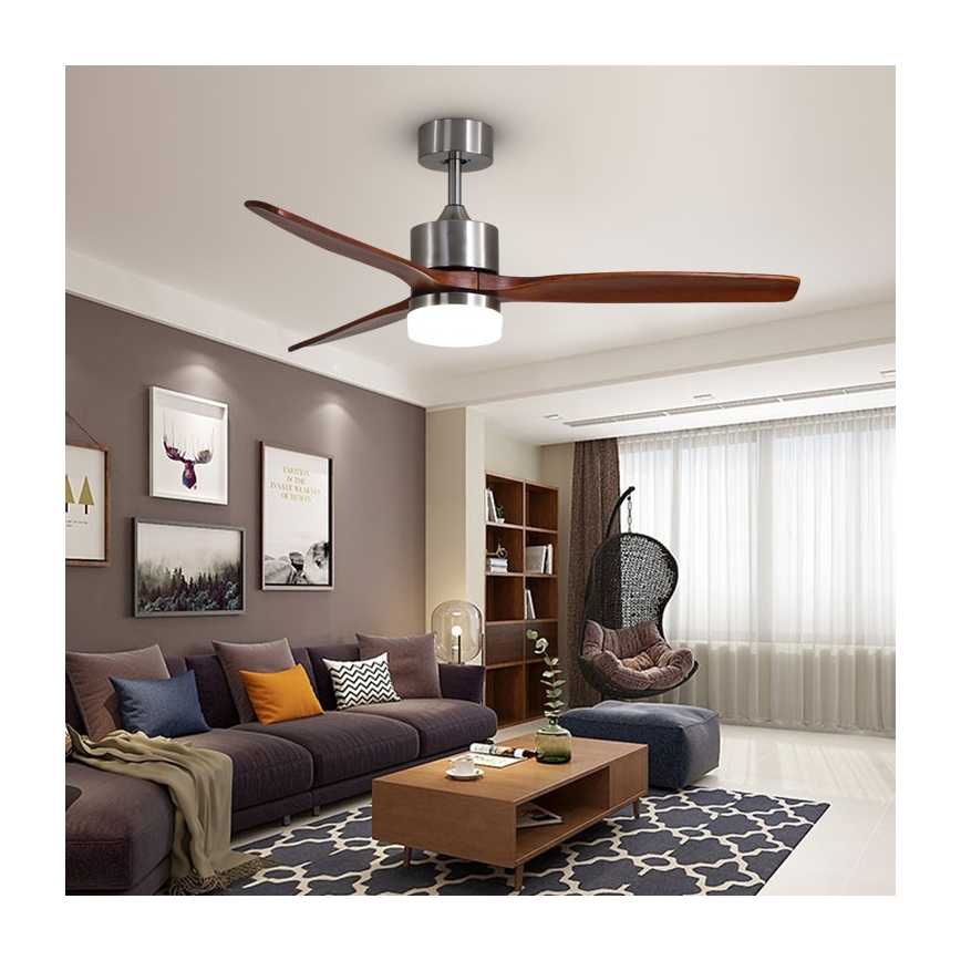 Immax NEO 07165-S - LED griestu ventilators ELEGANTE LED/18W/230V ozola Wi-Fi Tuya + tālvadība