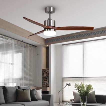 Immax NEO 07165-S - LED Griestu ventilators ELEGANTE LED/18W/230V ozols Wi-Fi Tuya + tālvadības pults