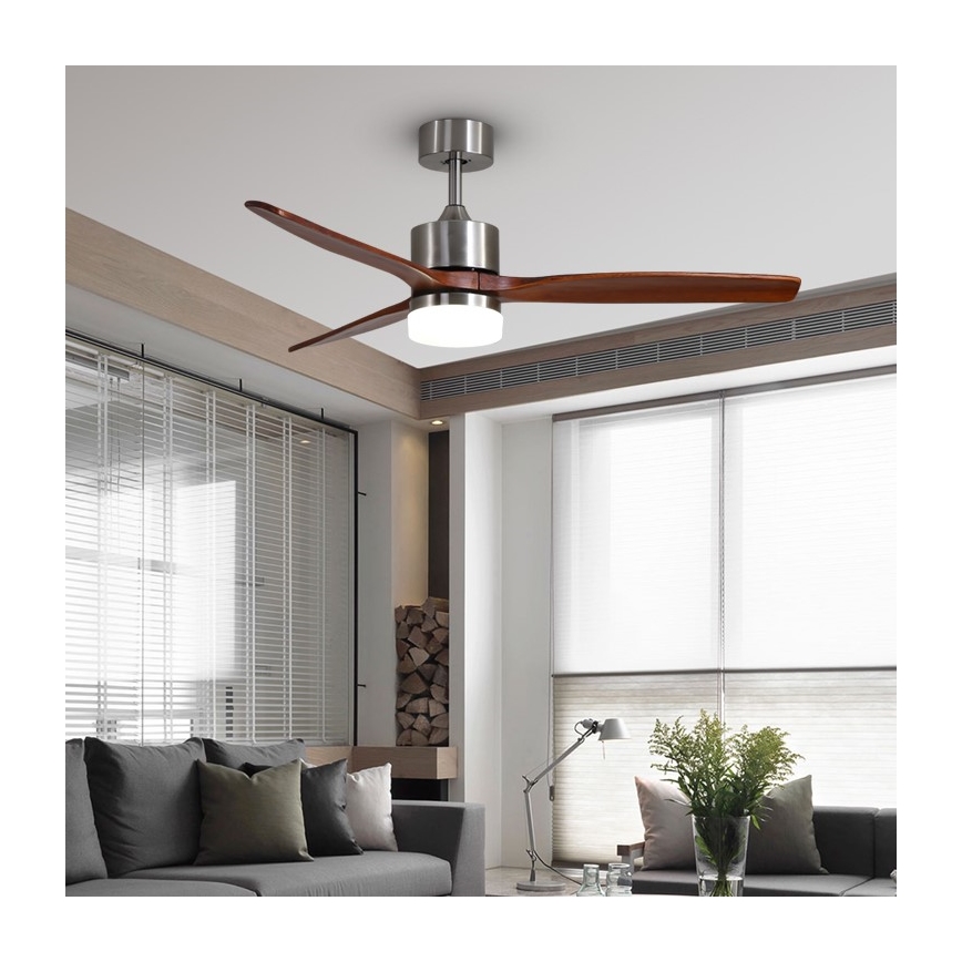 Immax NEO 07165-S - LED Griestu ventilators ELEGANTE LED/18W/230V ozols Wi-Fi Tuya + tālvadības pults