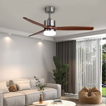 Immax NEO 07165-S - LED Griestu ventilators ELEGANTE LED/18W/230V ozols Wi-Fi Tuya + tālvadības pults